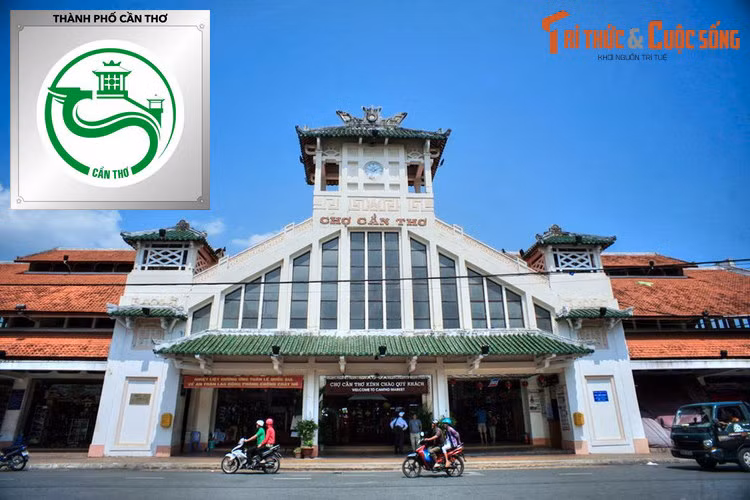  Logo của TP Cần Thơ: Chợ Cần Thơ. Được xây dựng khoảng năm 1915, cùng thời với chợ Bến Thành và chợ Bình Tây, chợ Cần Thơ là công trình kiến trúc cổ gắn liền với lịch sử của thành phố lớn nhất miền Tây.