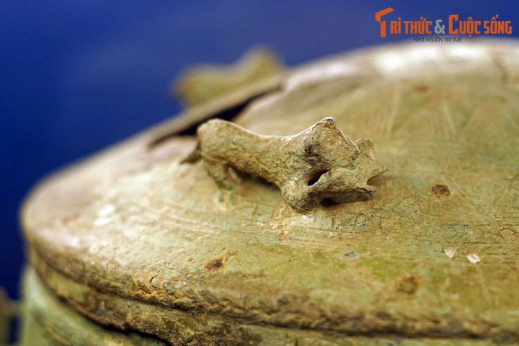  Hình tượng hổ trên thạp đồng Vạn Thắng được tạo tác theo lối tả thực rất sinh động. Con hồ rướn mình về phía trước, mõm ngoạm ngang lưng con mồi, hai chân trước bấu chặt hai bên.