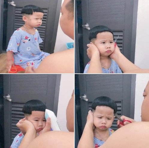 Tuổi thơ ai chưa từng trở thành "vật thí nghiệm" dưới cây kéo của bố mẹ.