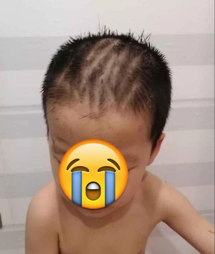 Đa phần những màn cắt tóc tại nhà tạo ra thảm họa thường xảy ra đối với những đứa trẻ, chúng vô tình trở thành "nạn nhân" từ bàn tay múa kéo của các ông bố, bà mẹ.