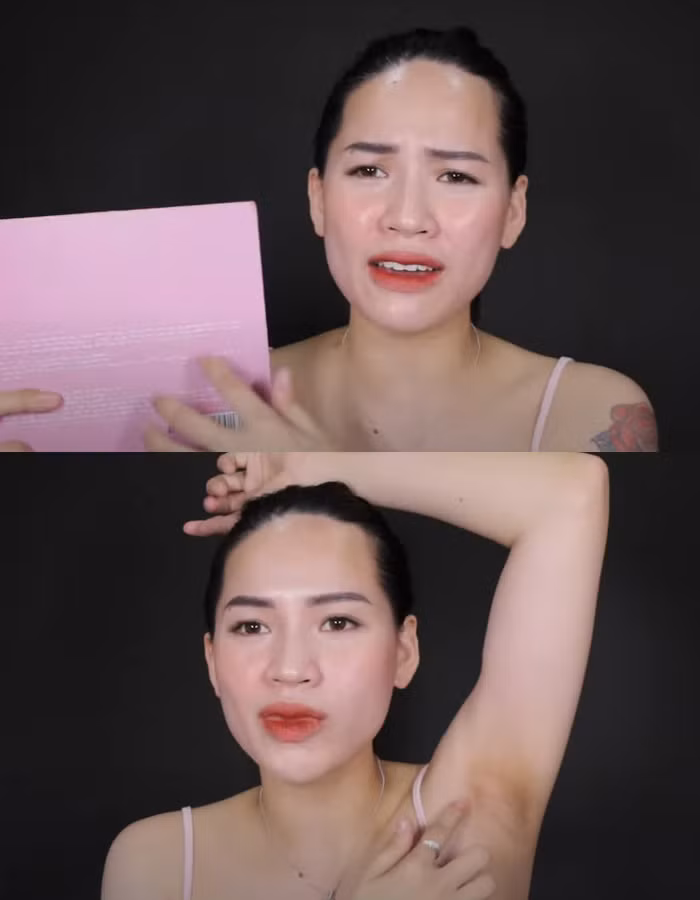 Trước đó, Trang Nemo cũng từng có màn ồn ào với sản phẩm peel nách của cô.