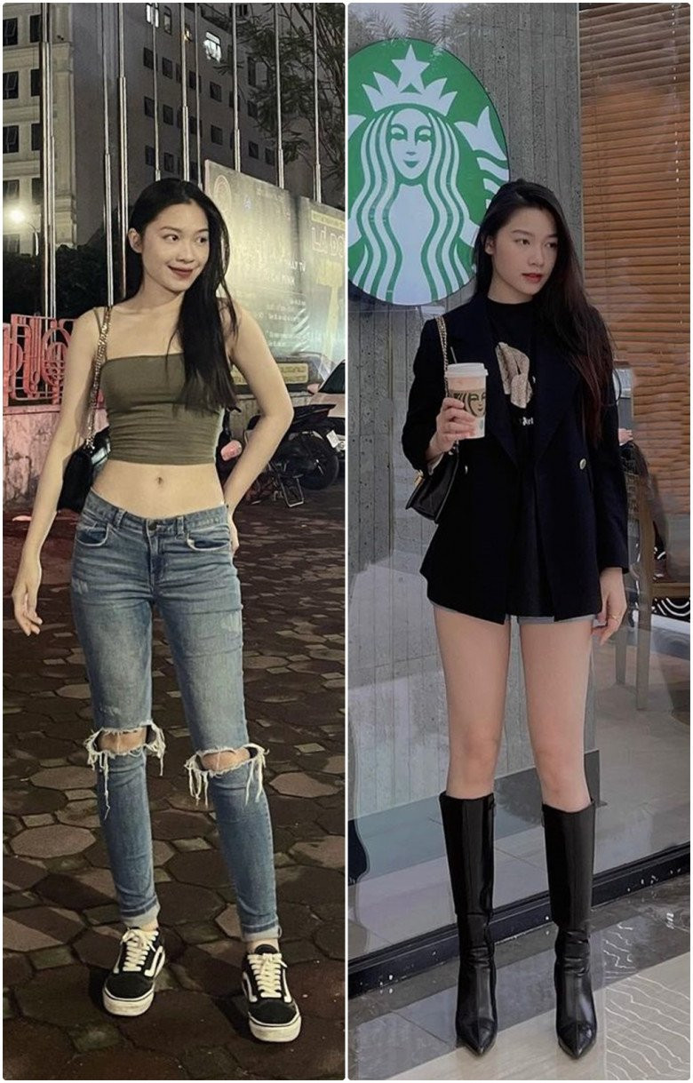 Vóc dáng gợi cảm giúp Hạnh Quyên tự tin lăng xê nhiều xu hướng thời trang hot với nhiều phong cách khác nhau.