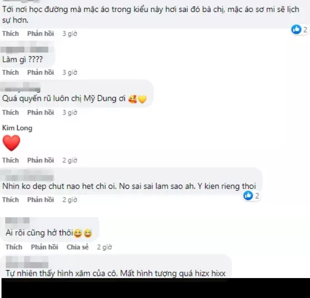 Bên cạnh những ngợi khen sắc vóc Midu ngày càng xinh đẹp, quyến rũ, nhiều người lại bày tỏ không đồng tình với việc nữ giảng viên xăm hình.