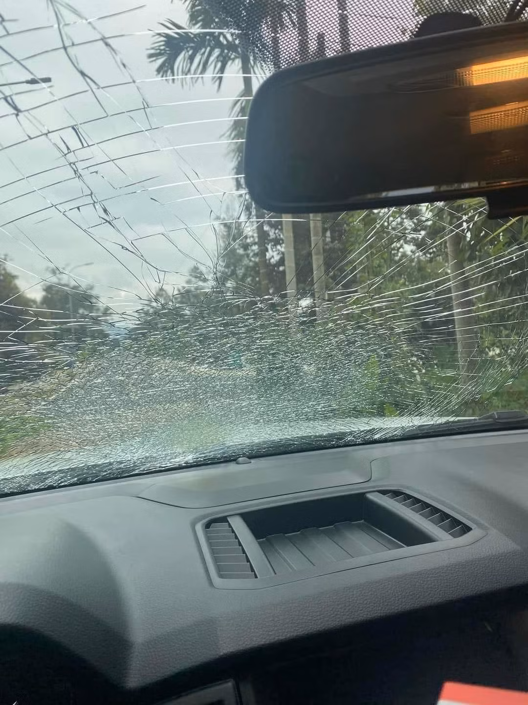 Chiếc ô tô hàng ngày được nâng như nâng trứng, hứng như hứng hoa nay lại bị “dính chưởng” khi đỗ xe dưới gốc cây sầu riêng hẳn là chủ xe xót lòng lắm. Ảnh: Thanh Việt