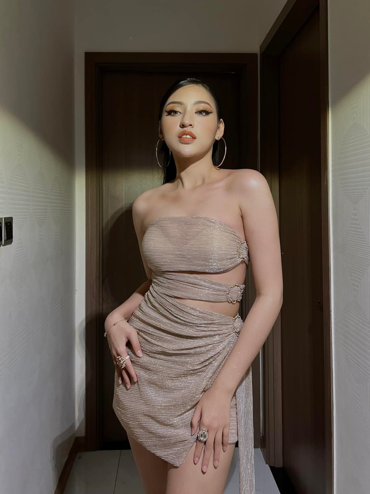 Với gương mặt ưa nhìn cùng những đường nét khá chuẩn các bức ảnh chụp góc nghiêng của Trần Thanh Tâm trở nên thu hút hơn hẳn, khiến người xem không khỏi trầm trồ. Ảnh: FBNV