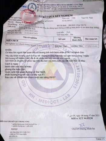 Bac bo thong tin phong toa toan tinh Ca Mau