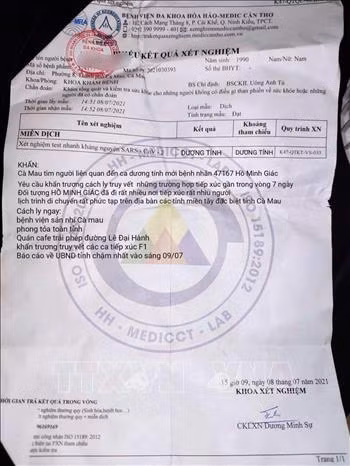 Bac bo thong tin phong toa toan tinh Ca Mau