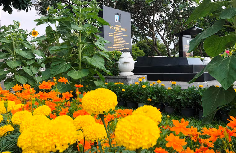 Mộ phần cố Chủ tịch Hội đồng Nhà nước Võ Chí Công (1912 - 2011) tại Nghĩa trang TP HCM.
