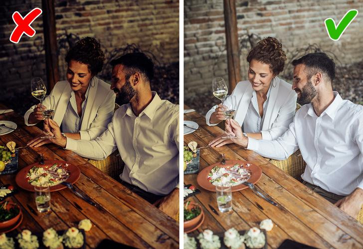 5. Ăn trong không gian sáng Bạn phải ghi nhớ rằng các nhà hàng tạo ra một bầu không làm tăng sự thèm ăn, cụ thể nhân viên sẽ bật nhạc và mở đèn vàng ấm. Kiểu ánh sáng này tạo cảm giác thư giãn khiến chúng ta muốn ăn nhiều hơn. Âm nhạc lại làm cho chúng ta ăn nhanh hơn. Do đó, hãy cố gắng tổ chức môi trường ăn uống theo một cách khác, làm cho đèn sáng hơn và tắt nhạc. Bạn sẽ thực sự ngạc nhiên bởi kết quả - Ảnh: Brightside