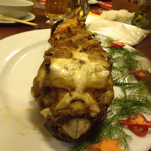 Khác hẳn với các loài thủy sản khác, dù được ướp đông nhiều ngày nhưng thịt cá mặt thỏ vẫn săn chắc, không bị mềm rữa. Ảnh: vietnamnet.