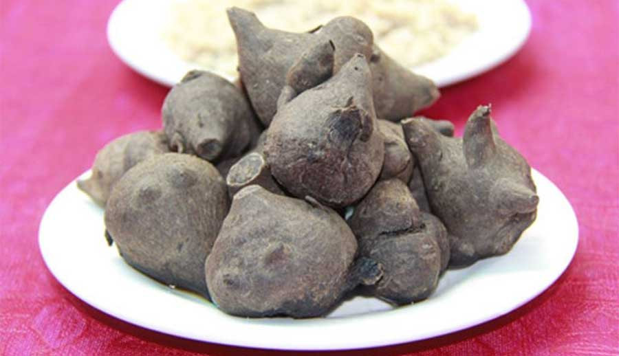 Bên cạnh đó, củ ấu tẩu còn là nguyên liệu nấu món cháo ấu tẩu đặc sản của người dân Hà Giang. Ảnh: 1top.