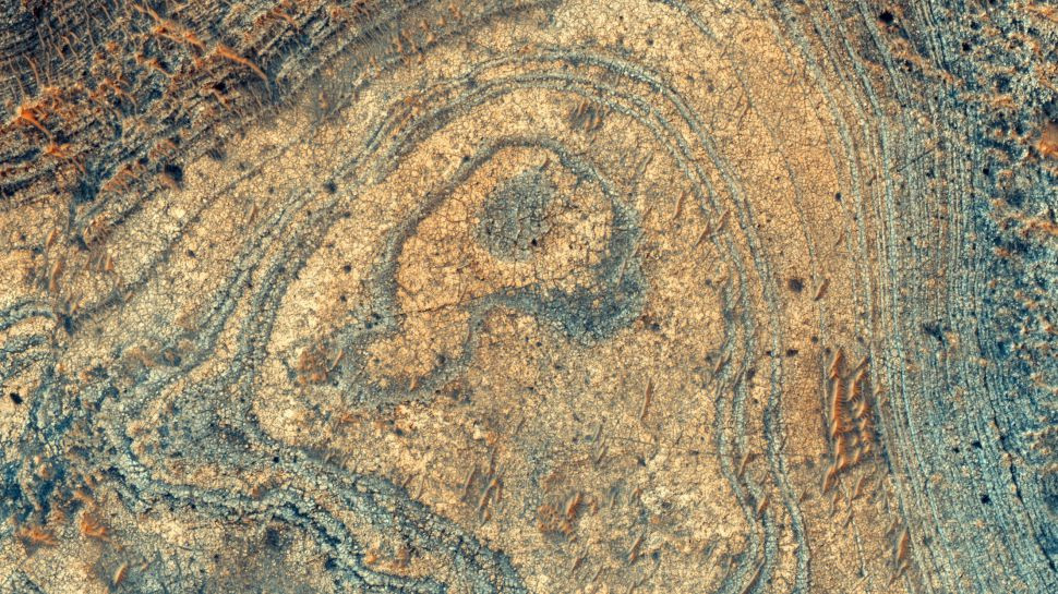 Núi lửa bùng nổ tạo ra khối đá lạ trên sao Hỏa Nui lua bung no tao ra khoi da la tren sao Hoa