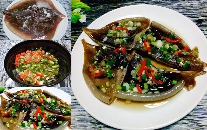 Tuy nhiên, những con cá lồi tầm 1kg - 3kg là ngon nhất vì cỡ này thịt cá ngon, độ béo vừa phải và sụn mềm hơn so với cá lồi trưởng thành. Ảnh: emdep.