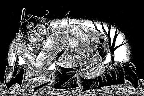 Trải qua hàng ngàn năm lịch sử, ngôi mộ của Lý Tĩnh Huấn cũng như nhiều mộ cổ khác ở Trung Quốc có dấu vết của mộ tặc xâm phạm, lấy đi một số đồ tùy táng.