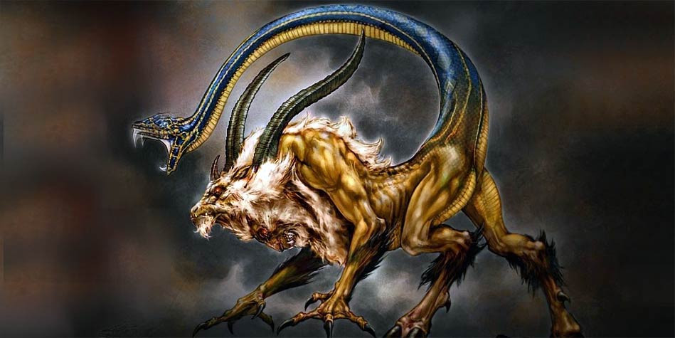 Trước sự tác oai tác quái của Chimera gây ảnh hưởng lớn đến cuộc sống của dân chúng, anh hùng Bellerophon với sự giúp đỡ của thần mã có cánh Pegasus đã phóng một ngọn lao gắn chì vào miệng con quái thú.