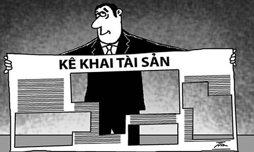 Dua si quan quan doi, cong an vao dien ke khai tai san lan dau