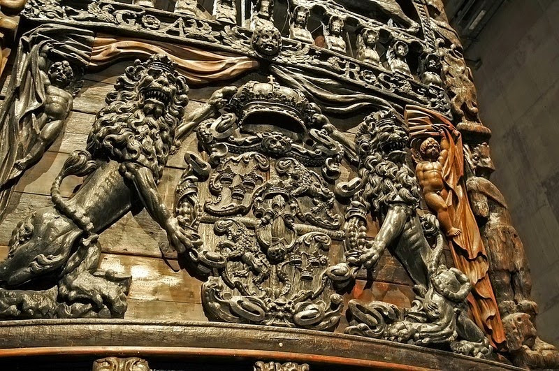 Dù nhiều năm nằm dưới đáy biển, chiến hạm Vasa vẫn còn gần như khá nguyên vẹn.