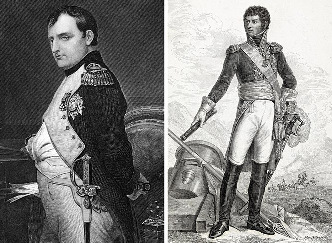 5. Napoleon và Charles XIV John: Bernadotte được sinh ra trong một gia đình trung lưu và đạt được sự nghiệp lừng lẫy trong quân đội. Lúc đầu, ông còn là một fan hâm mộ của nhà quân sự vĩ đại - Napoleon Bonaparte. Sau đó, cả hai đều trở thành bạn bè trong một thời gian. Cả hai người đều trở thành vua mà không phải cần xuất thân dòng dõi hoàng gia. Napoléon trở thành hoàng đế Pháp sau khi lãnh đạo thành công cách mạng tư sản Pháp. Bernadotte trở thành một vị vua của Thụy Điển lấy danh hiệu Charles XIV John. Cả hai nhà cầm quyền đã mang lại những cải cách quan trọng cho quốc gia của họ và bắt đầu một kỷ nguyên mới.