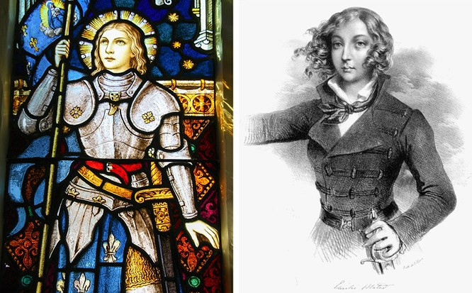 3. Nữ chiến binh anh hùng, Joan of Arc và Emilia Plater: Hai cô gái trẻ này đã dẫn đầu đội quân quốc gia và chiến đấu với kẻ thù vì sự độc lập cho quê hương. Joan of Arc là một nữ anh hùng trong cuộc đấu tranh Pháp chống lại Anh trong thập niên 1420. Emilia Plater đã lãnh đạo quân đội Ba Lan chống lại Đế chế Nga trong cuộc nổi dậy năm 1830. Họ đều từng bị từ chối bởi các quan chức quân đội và phải cố gắng hết sức để được gia nhập trong quân đội. Cả hai đều xuất thân từ các gia đình quý tộc, nhưng không phải là siêu giàu. Ngoài ra, cả hai đều đóng vai trò quan trọng thúc đẩy quân đội và được coi là biểu tượng nữ quyền. Thật không may, cả hai nữ anh hùng đều ra đi khi tuổi đời còn khá trẻ.