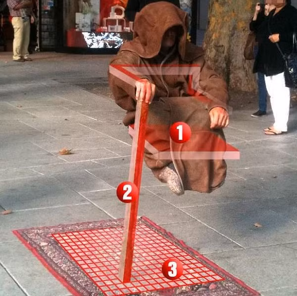 Một số người tinh mắt có thể nhận ra "mánh khóe" của những người thực hiện màn ảo thuật đánh lừa thị giác này của họ.