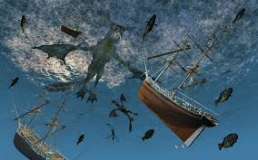 Nhiều tàu chiến do Hốt Tất Liệt cử đi đều mất tích một cách bí ẩn. Hơn 40.000 quân lính trên những con tàu xấu số ấy cũng biệt tăm tích.