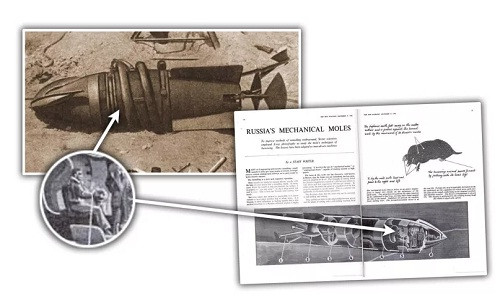 Theo ấn bản của New Scientist xuất bản năm 1956, một phiên bản đầy đủ của tàu ngầm "Battle Mole" có khả năng di chuyển trên đất liền đủ chỗ 2 thành viên.