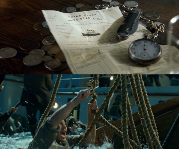 Ở đoạn đầu phim "Titanic", một trong những vật dụng mà nhân vật Jack và Fabrizio thắng trong ván bài là một con dao bỏ túi. Khi tàu Titanic đang chìm dần xuống biển, Fabrizio đã dùng con dao trên để cắt sợi dây của xuồng cứu hộ.