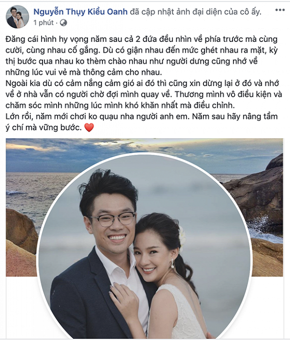 Vo cu Duy Nhan lan dau trai long sau hon hai thang ket hon