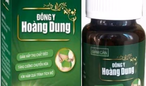 Thuc hu Giam can dong y Hoang Dung gia mao giay xac nhan ATTP?