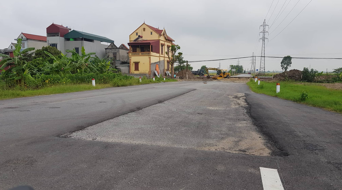 Điểm nối phía đường huyện 31 tỉnh Hưng Yên đang được hoàn thiện.