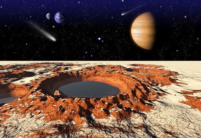 Các nhà khoa học đã xem xét và nghiên cứu 7 miệng núi lửa ở Arabia Terra và tìm ra được nơi tro bụi rơi xuống sau khi núi lửa phun trào, những lớp bụi này không hề bị xáo trộn hay thổi bay mà vẫn xếp lớp như khi mới phun trào.