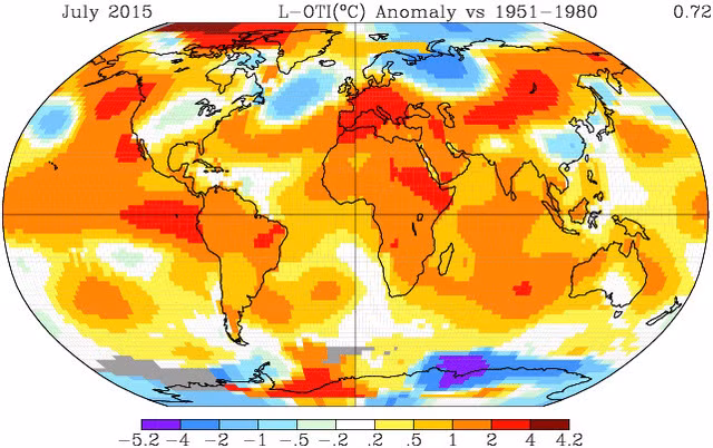 Kể từ năm 1992, nhiệt độ toàn cầu đang tăng dần qua mỗi năm, trung bình tăng gần 1,1 độ F (0,6 độ C). Theo công bố của cơ quan quản lý Khí quyển và Đại dương Hoa Kỳ cho biết, Trái Đất trong 29 năm qua nóng hơn rất nhiều so với 110 năm trước, tồi tệ hơn khi cũng kể từ năm 1992, thế giới đã 8 lần phá kỷ lục đạt nhiệt độ cao nhất hàng năm. Ảnh: Nhiệt độ toàn cầu đang tăng dần qua mỗi năm, nắng nóng bao phủ địa cầu Nguồn ảnh: https://scp.vn.