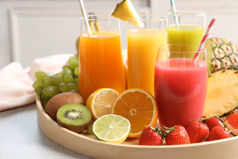  Trái cây tốt cho sức khỏe hơn khi ăn trực tiếp: Bã trái cây rất giàu chất xơ, có thể làm giảm bớt sự ăn mòn của các chất có tính axit trên răng, đồng thời cũng làm giảm lượng đường hấp thụ ở một mức độ nhất định. Nhai trái cây cũng có thể luyện sức nhai của răng.