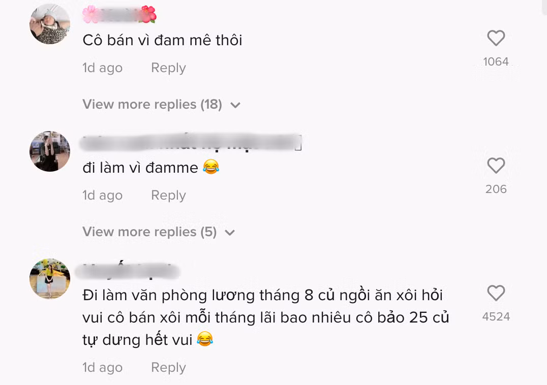 Dưới phần bình luận netizen đi từ ngạc nhiên này đến ngạc nhiên khác khi chứng kiến cảnh chất đồ bán xôi lên ô tô của chị gái trong clip. Ảnh: Chụp màn hình