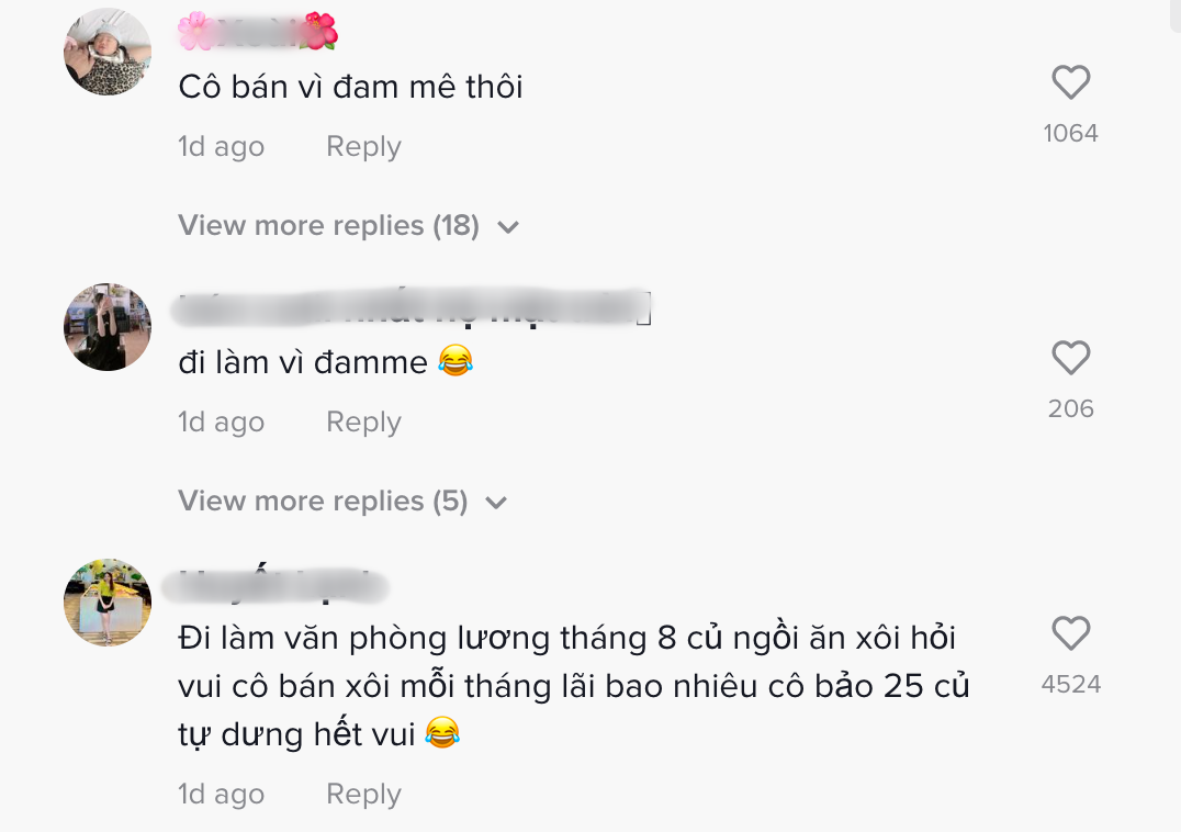 Dưới phần bình luận netizen đi từ ngạc nhiên này đến ngạc nhiên khác khi chứng kiến cảnh chất đồ bán xôi lên ô tô của chị gái trong clip. Ảnh: Chụp màn hình
