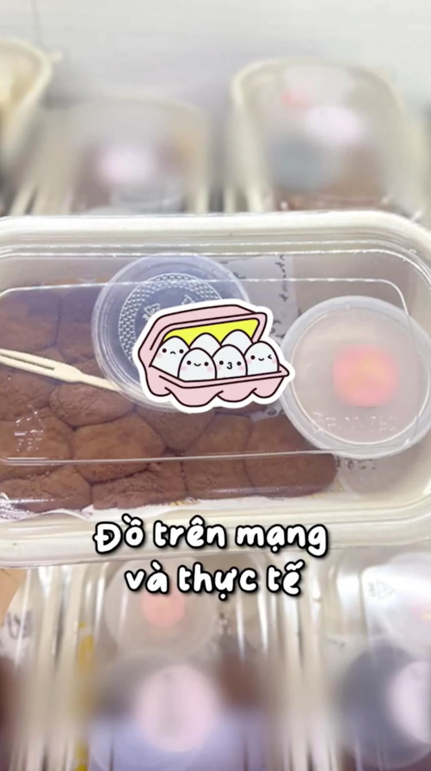 Bắt trend ăn bánh mochi chấm kem sữa nhưng nhận về sản phẩm nhìn lạ lắm.