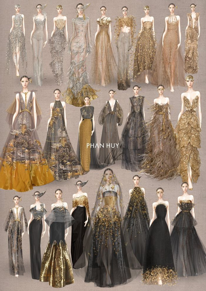 Các bộ trang phục trong BST của Phan Huy hiện đang nhận được sự đón nhận lớn từ cư dân mạng. Ảnh: Phan Huy