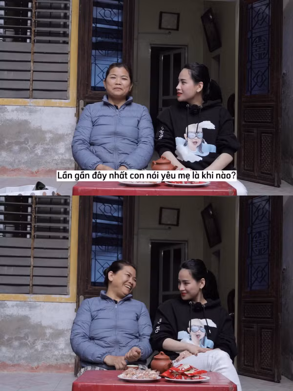 Nhận được món quà thiết thực và nghe tâm sự của con gái, mẹ Hà Linh đã vô cùng xúc động.