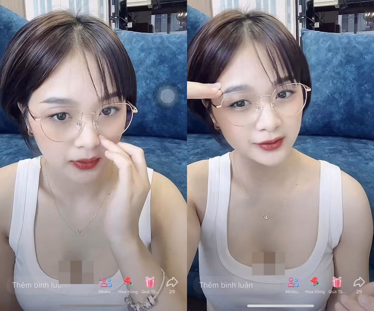 Từ hình ảnh có thể thấy nữ streamer xuất hiện với mái tóc cắt ngắn, mặc áo trễ cổ sâu. Diện mạo này khiến Gấm Kami trẻ hơn rất nhiều.