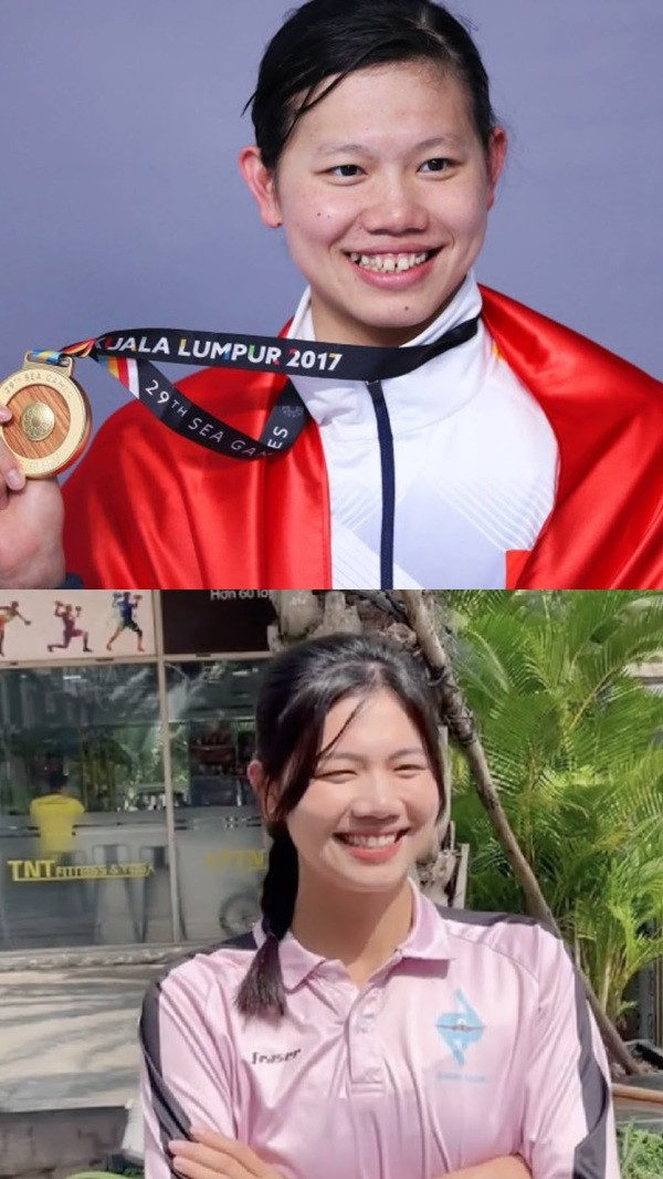 So sánh hai hình ảnh quá khứ và hiện tại có thể thấy rõ sự thay đổi ngoại hình của Ánh Viên.