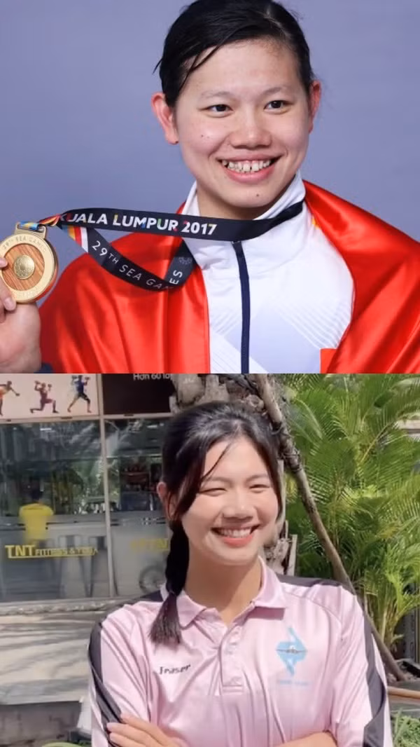 So sánh hai hình ảnh quá khứ và hiện tại có thể thấy rõ sự thay đổi ngoại hình của Ánh Viên.