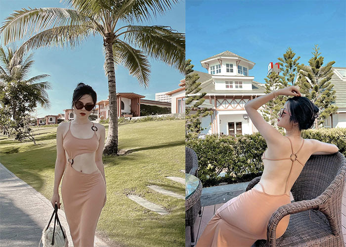 Chiều cao khiêm tốn nhưng Hà Đan lại sở hữu khuôn mặt xinh đẹp baby, làn da trắng và ba vòng bắt mắt.