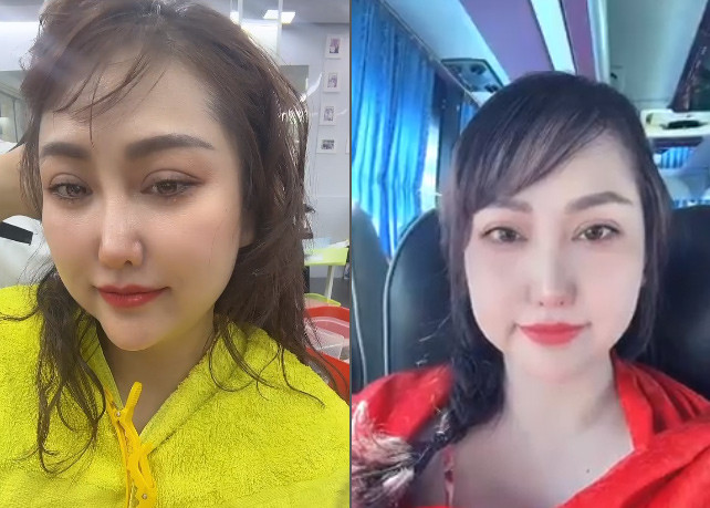 Khuôn mặt to và chảy xệ khiến Phi Thanh Vân trông già hơn.