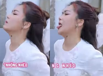 Giọng ca sinh năm 1983 đáp lại sự chăm sóc tận tình của chồng bằng cái nũng nịu, nhõng nhẽo cực đáng yêu.