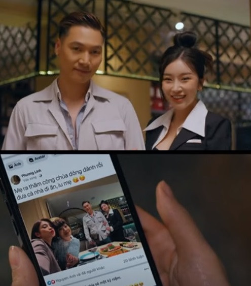 Minh Anh còn phá đám màn ra mắt gia đình bạn gái của Quy bằng cách dàn dựng tình huống, cố ý để Ly thấy bức ảnh thân mật của cô và Quy.