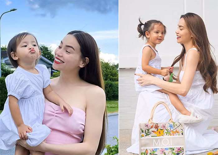 Cô chị Lisa càng lớn càng xinh, nữ tính và có nhiều nét giống mẹ.