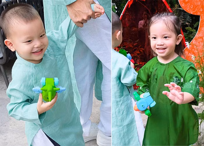 Hai bé Lisa - Leon sau khi chào đời thường xuyên xuất hiện trên trang cá nhân của mẹ và là cặp sao nhí nhận được nhiều sự quan tâm của khán giả trong Vbiz.