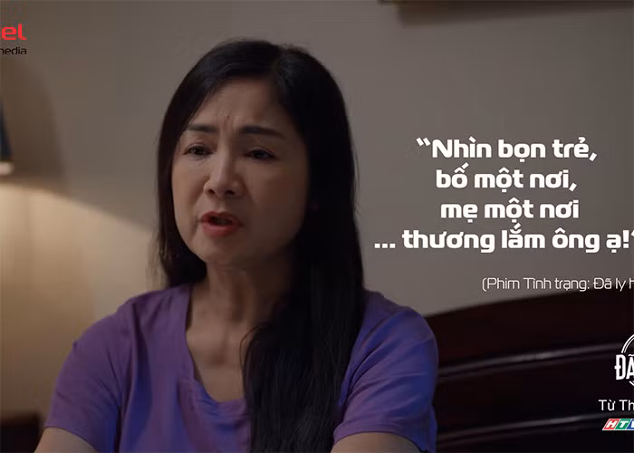 Trong phim, NSND Thu Hà ăn vận giản dị, hóa trang già nua hơn so với hình ảnh đời thực để phù hợp với vai diễn.