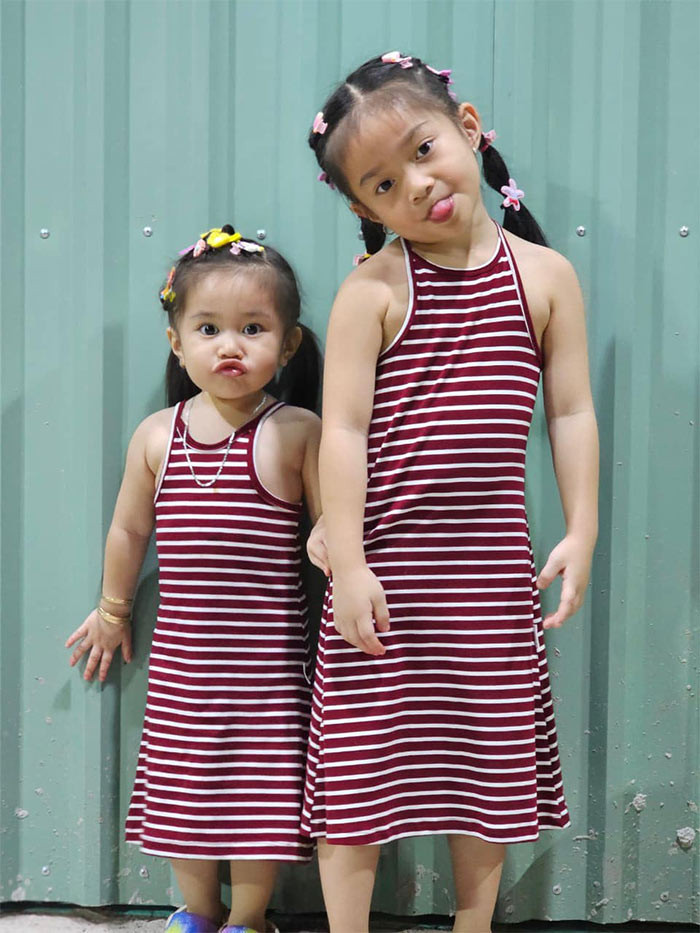 Hai con gái đáng yêu của Lê Dương Bảo Lâm đều có ngoại hình giống bố.