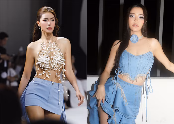 Siêu mẫu Minh Tú và nữ ca sĩ Bích Phương cũng là một cặp nghệ sĩ có khuôn mặt giống nhau. (Ảnh: FBNV)